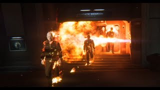 THEY CAN WALK THROUGH THE FIRE. alien isolation heart attack moment