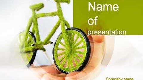 Green Bicycle PowerPoint Template