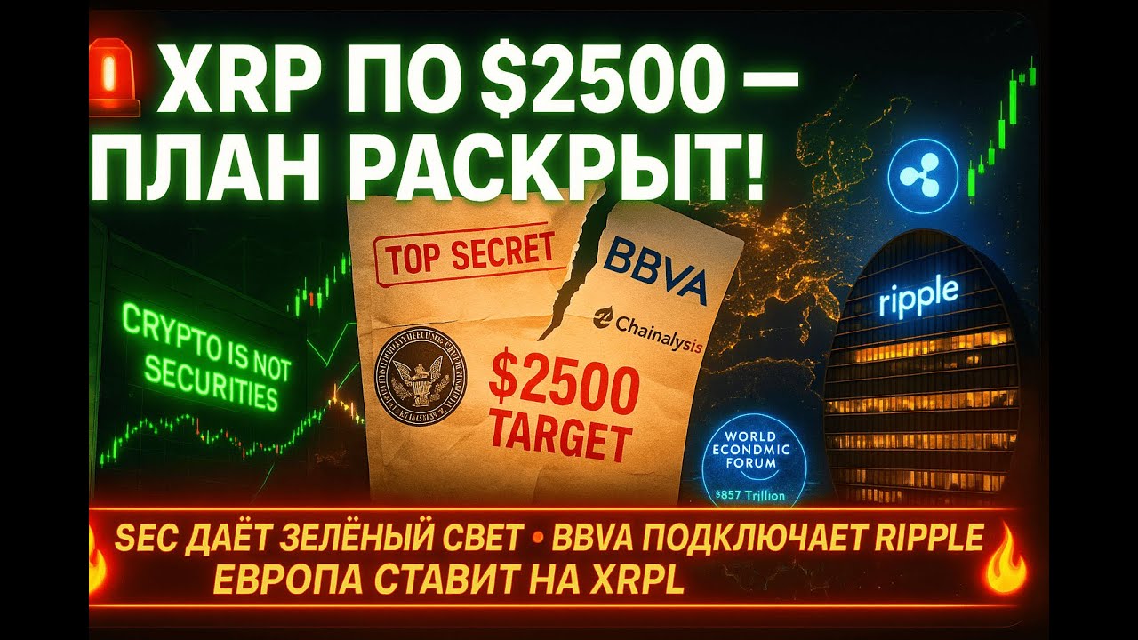 💥XRP по $2500? 🤯 SEC дала зелёный свет ⚡ Ripple + BBVA в Европе 🌍 Chainalysis поддержал XRPL 🔥