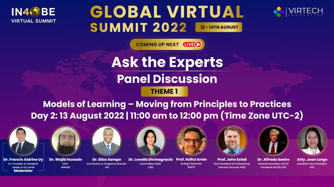 Ask the Experts Theme 1: Models of Learning – Moving from Principles to ...