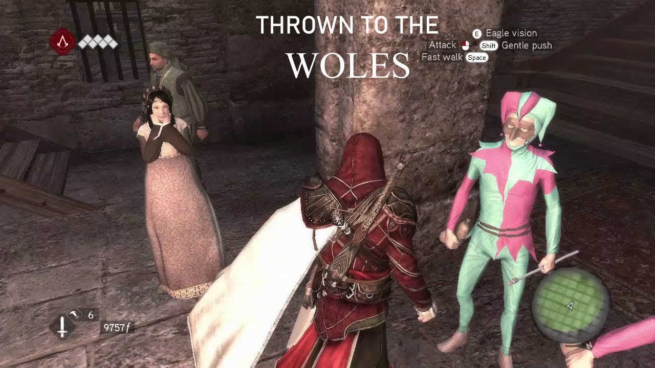 Assassin's Creed Brotherhood Walkthrough: Romulus Lair Thrown to the Wolves