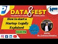 Data Fest | How to Start a Startup- Legally Explained | 27 March 2023