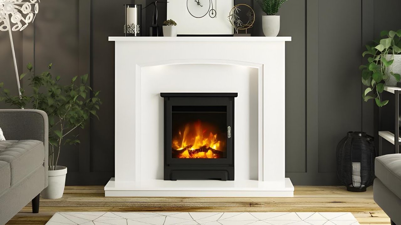 FLARE Beam Timber Stove Front Electric Fire | Classic Stove Look with Modern Electric Convenience