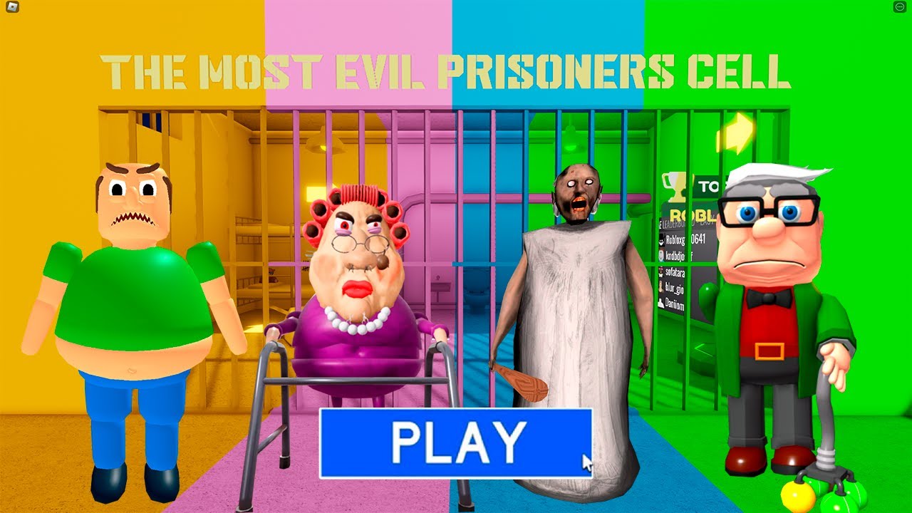 FAT GUY VS EVIL GRANDMA VS GRANNY VS GRANDPA? OBBY Full Gameplay #roblox