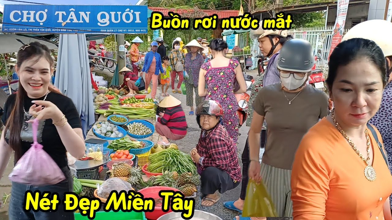 Gặp Cô gái mua cua quá Đẹp tại Chợ Tân Quới - Vĩnh Long, bà con ai cũng kêu than ế ẩm 