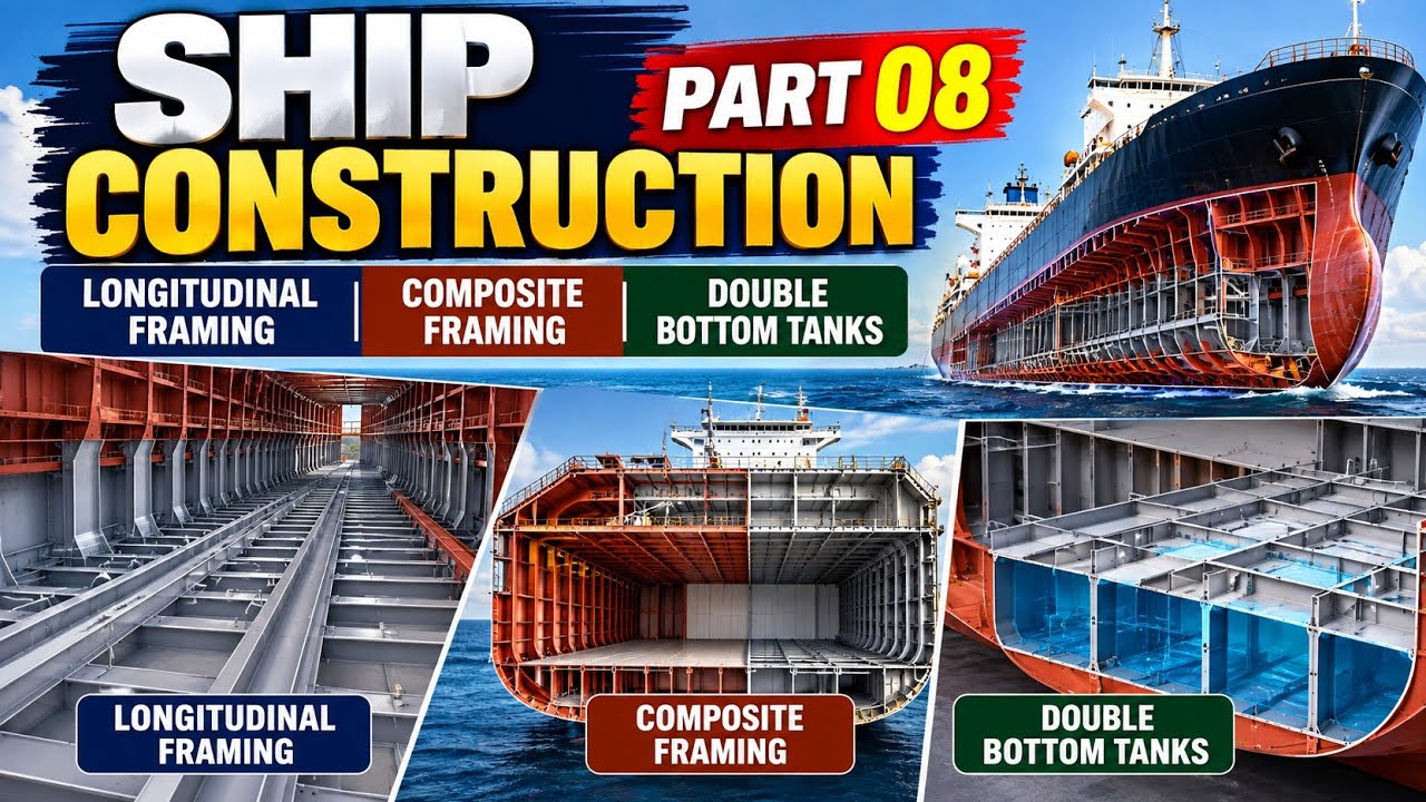 Ship Construction Part 08 | Longitudinal, Composite Framing & Double ...
