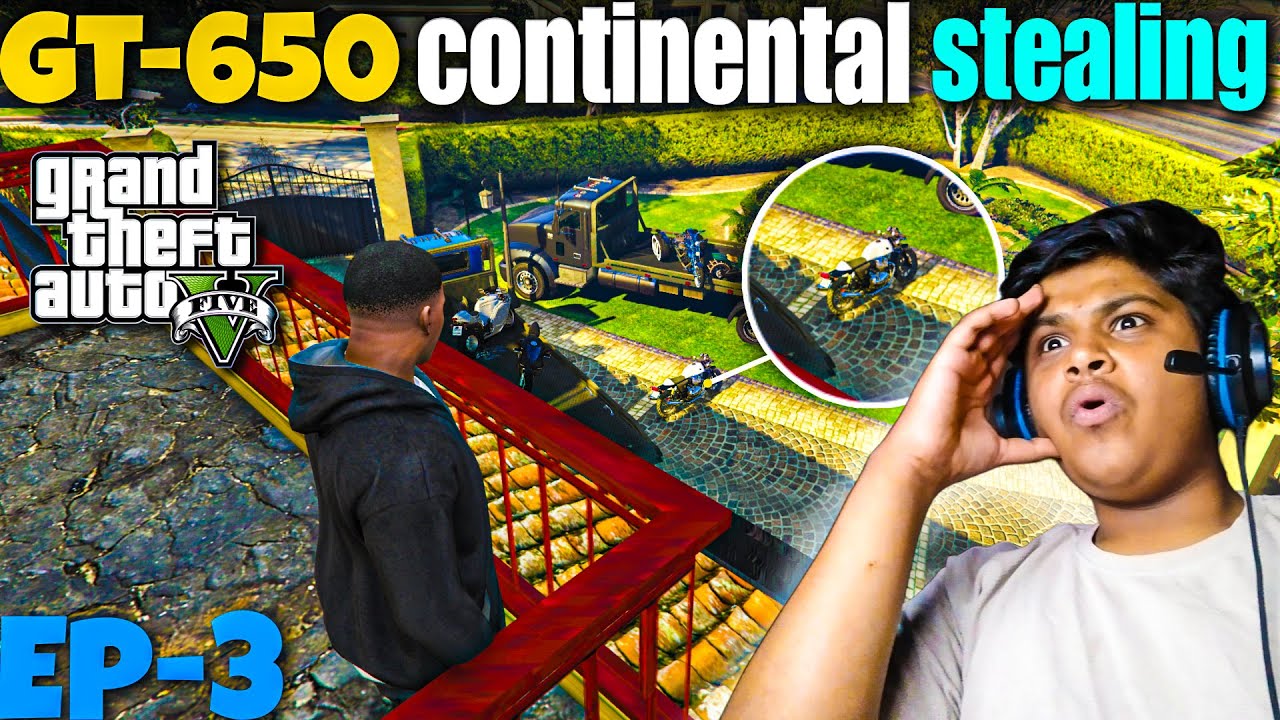 STEALING GT-650 CONTINANTAIL BIKE🤯 II GTA V II DAY 3!!😨😰