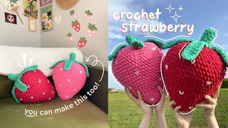 How to Crochet A Giant Strawberry | FREE Patterrn   Tutorial | Hayhay Crochet