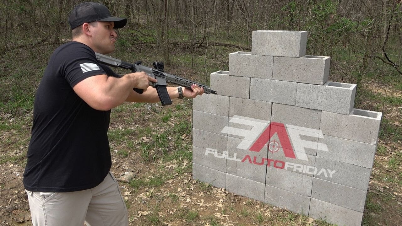 Full Auto 458 Socom vs Cinder Block Wall ⛏ (Full Auto Friday) - YouTube