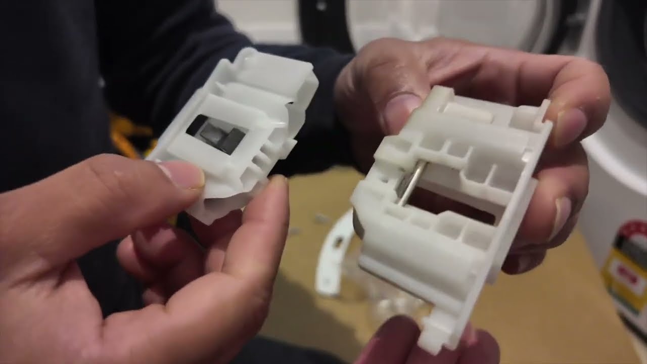 How to replaced Bosch dryer door latch and door? - YouTube