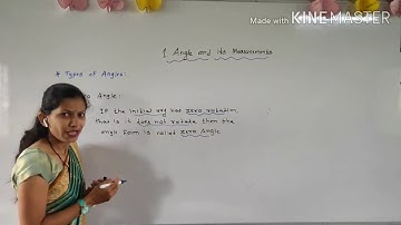 Angle and its Measurements/chapter 1/11th Std/Directed Angle, Types of Angles