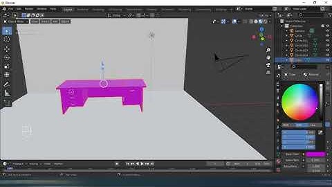 Tutorial blender untuk pemula ke 4 - Membuat meja kantor  di blender 2.93.1