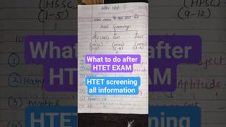 Htet Exam Screening Process And Syllabus Prt Tgt Pgtwhat To Do After Htet Exam