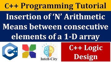 Insertion of Arithmetic Means between Array Elements in C++ | C++ Programming Tutorial in Urdu/Hindi