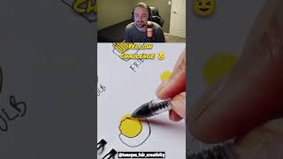 The Color Yellow Drawing Challenge! 😳🤯 #shorts