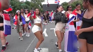 BEAUTIFUL DOMINICAN GIRLS DANCE AT DOMINICAN PARADE BRONX 2024