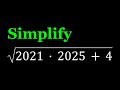 Simplifying sqrt202120254 a radical expression