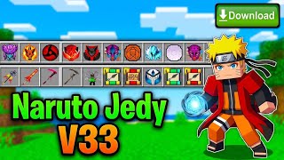 NOVA VERSÃO!! ADDON NARUTO JEDY V33 PARA MINECRAFT PE 1.26+