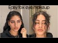 FOX EYE NO FOUNDATION MAKEUP + HAIRSTYLE / This is easy, I swear