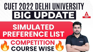 Delhi University Simulated List 2022🔥 | DU Rank 2022 | DU Subject Wise Competition