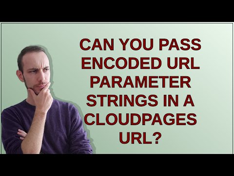 Salesforce: Can you pass encoded url parameter strings in a cloudpages url?