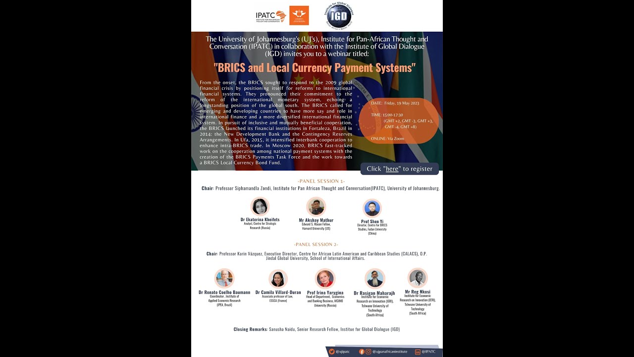 WEBINAR| BRICS and the Local Currency Payment Systems