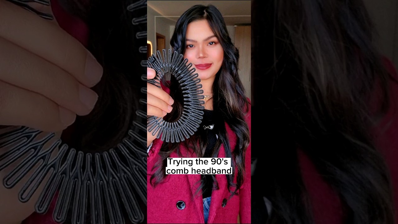 Trying the 90's Comb Headband 
