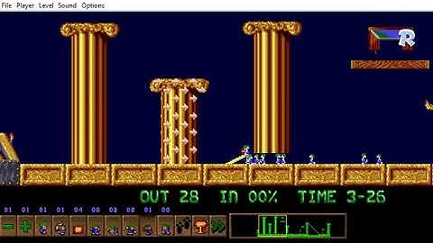 Lemmini - Lemmings Custom Level - Trap Dance