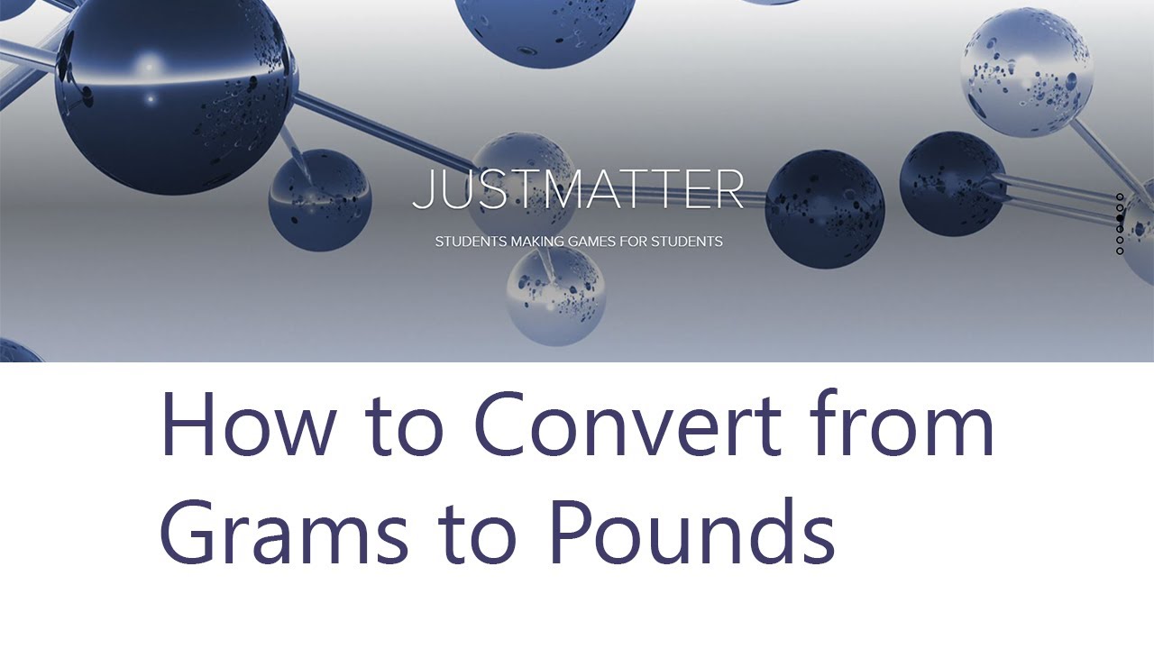 How To Convert From Grams To Pounds