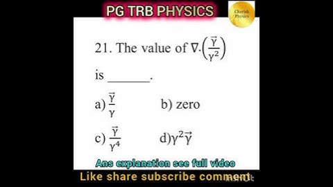 💥#6PG TRB PHYSICS MCQ