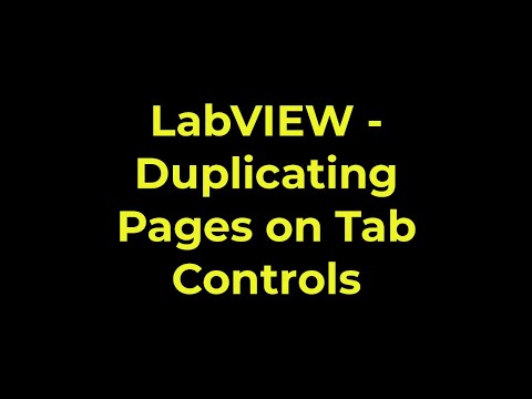 LabVIEW   Duplicating Pages on Tab Controls