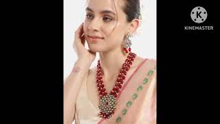 Maroon colour beads jewellery @padmapriyaganji7440
