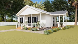 Small House Design with 2 Bedrooms-With Floor Plan