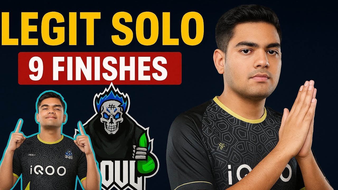 LEGIT SOLO 😈 9 FINISHES 🔥🔥| MATCH HILIGHTS | iQOO SOUL🚀🚀 | VGTxSPIDEY 🗿 
