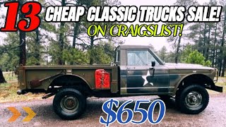 13 Cheap Classic Trucks for Sale on Craigslist – Don’t Miss These Deals!