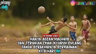 Kenangan saat kecil! Status wa sedih.