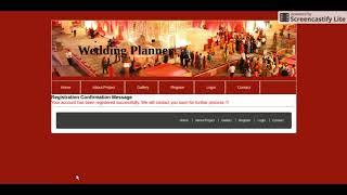 HTML, CSS and JavaScript Project on Wedding Planner System