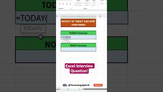 Let's see the result of TODAY and NOW functions! 🔥 #excel #msexcel #exceltips #exceltutorial #shorts