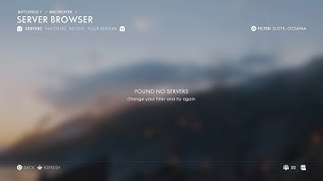 Battlefield 1 server browser quick fix