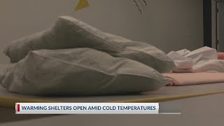 Warming shelters open amid very cold temperatures