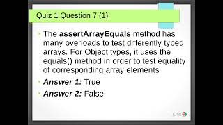GRG-001 JUnit as a Habit: Quiz 1. Basic Assertions.