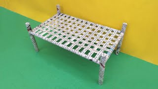 How to make newspaper bed | Newspaper charpai | Newspaper crafts