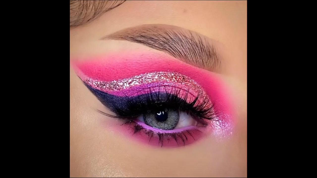 Creative eye makeup tutorial | shimmer eyeshadow makeup | Glitter eyeshadow makeup