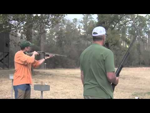 Brett Favre shooting trap with Remington