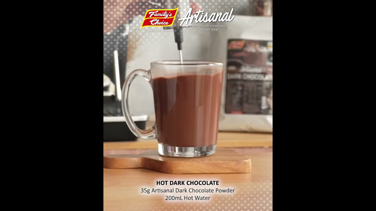 Hot Dark Chocolate w/ Vanilla using Family's Choice Artisanal