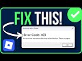 ERROR CODE 403 ROBLOX 2026 [FIXED] | Authentication Failed Roblox Error Code 403 Problem