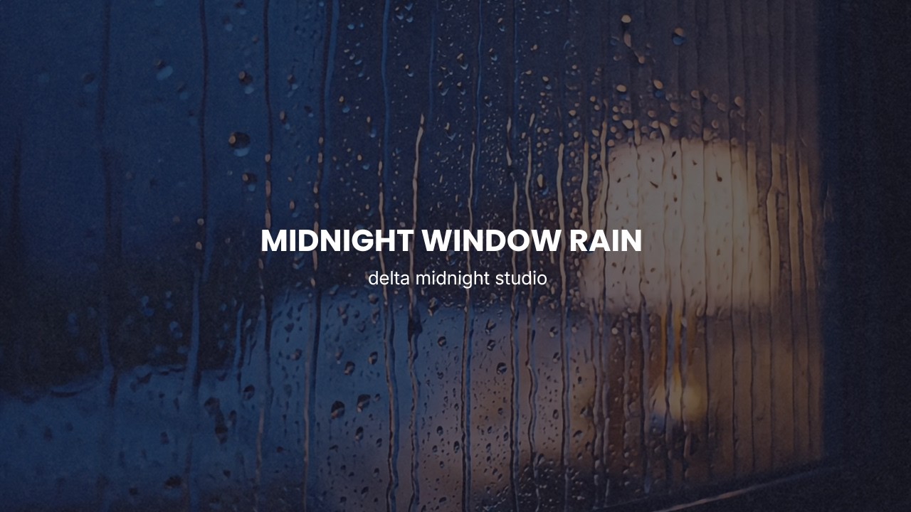 Midnight Window Rain | 1 Hours | Ultra Stable | No Thunder