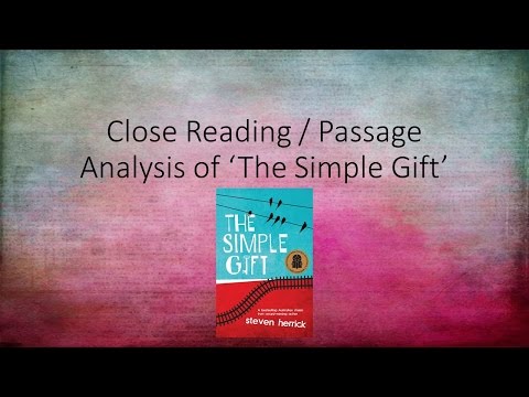 Passage Analysis   The Simple Gift Exemplar