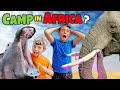 Camping with Elephants, Hippos &amp; Leopards in Africa! Kids Adventures