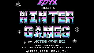 Winter Games (PC) – Écran-titre (CGA, haut-parleur interne) – 1080p